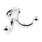 Prime-Line Double Wardrobe Hanger, Cast Aluminum, Polished Nickel Plated, 2-Hooks (1 Pair) MP10553 - alternate 1